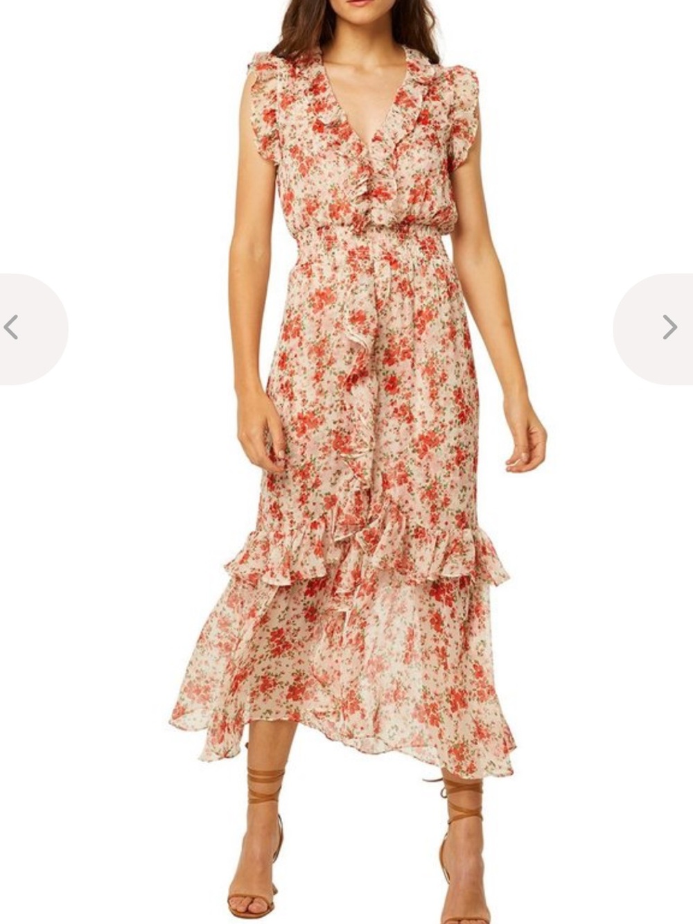 Misa La kidada dress in all over poppy. Small. See photos for flaw